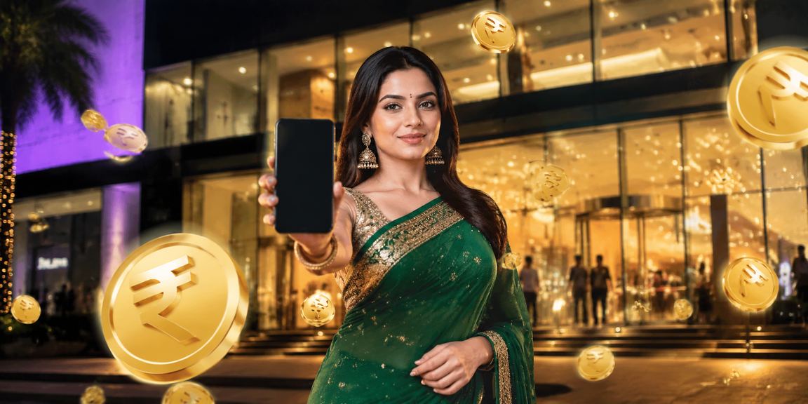 Indian woman betting on cricket using mobile phone